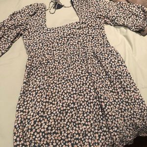 American eagle green floral mini dress.